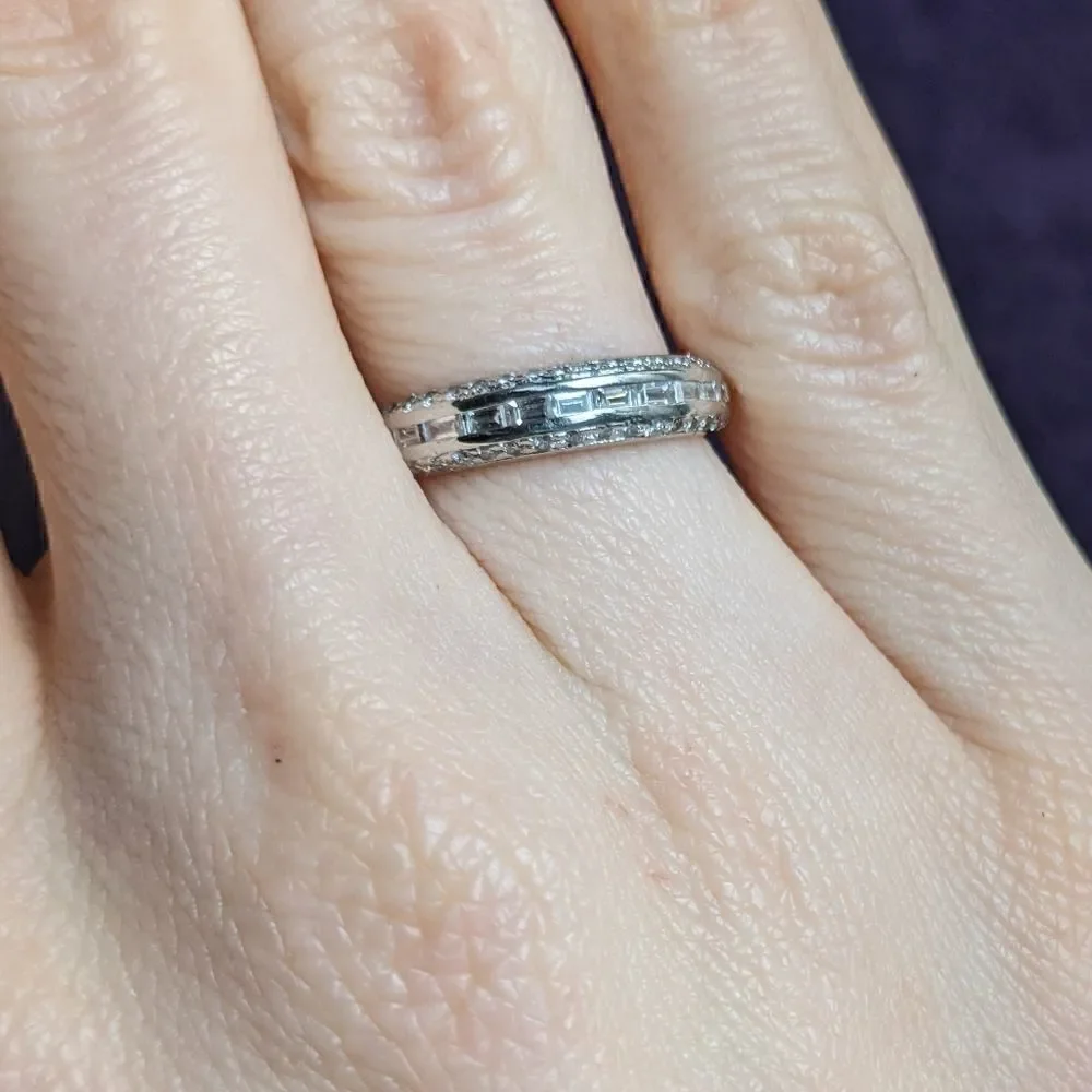 vintage platinum diamond band